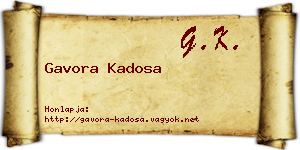 Gavora Kadosa névjegykártya